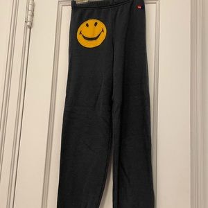 Aviator Nation kids smiley emoji sweats